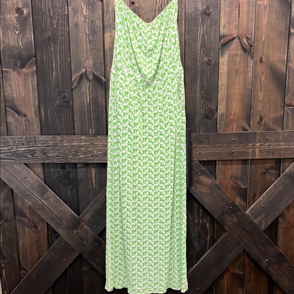 Lilly Pulitzer Buzz Maxi Dress XL Buzz Worthy Midori Strapless Green White Bee - Picture 1 of 9